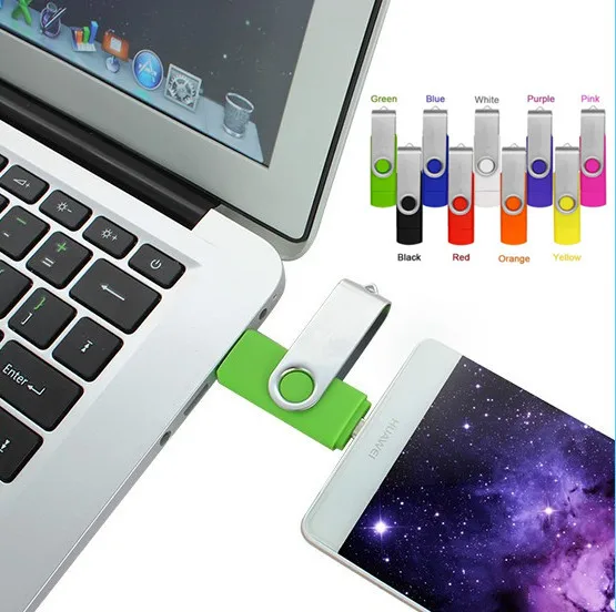 

Dual Port Smart Phones OTG USB Flash Drive 64GB Pendrive 32GB Pen Driver Memory Stick Clef USB For Android Multitul USB Driver
