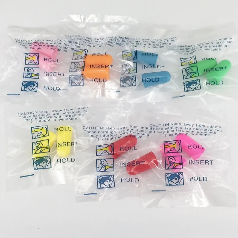 100PCSLOT Anti-noise Earplugs Sound insulation, Noise reduction, Environmental protection, Slow rebound Ear plugs (9)