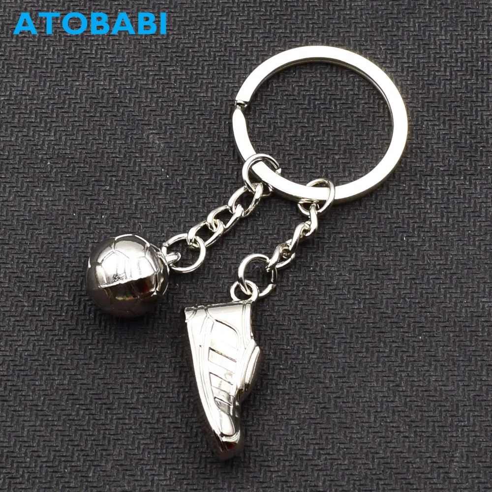 

Soccer Shoes Styling Key Rings Football Shape Alloy Car Keychain Keyring Metal Auto Key Chain Holder for Renault Scenic 2 Golf 7