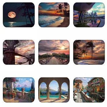 

Nordic Style 3D Scenic Printed Rug Carpet Floormat Bath Kitchen Mats Rebound Absorbent Anti-slip Entrance Indoor Doormat 40x60cm