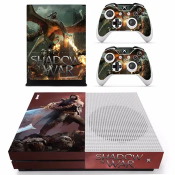 

Game Shadow of War Skin Sticker Decals For Xbox One S Console and Controllers for Xbox One Slim Skin Stickers Vinyl