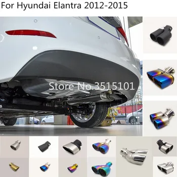 

car body styling cover Stainless steel muffler pipe outlet dedicate exhaust tip tail For Hyundai Elantra 2012 2013 2014 2015