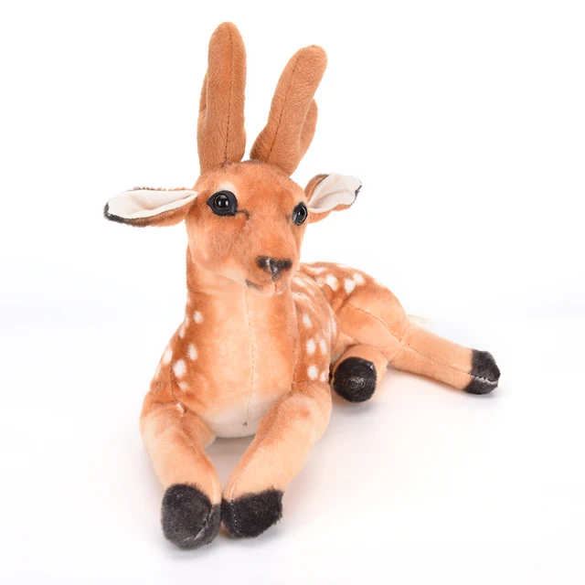 1 pcs Artificial Simulation Stuffed Animal Deer Plush Soft Toy Kids Toy