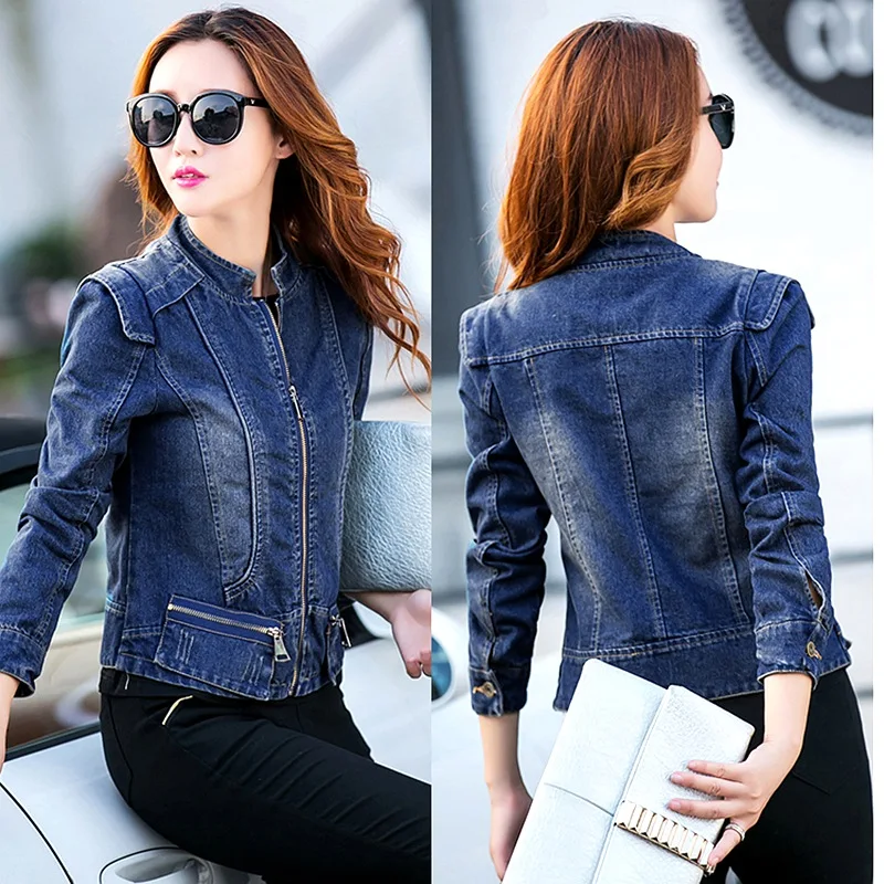 short denim jacket outfit