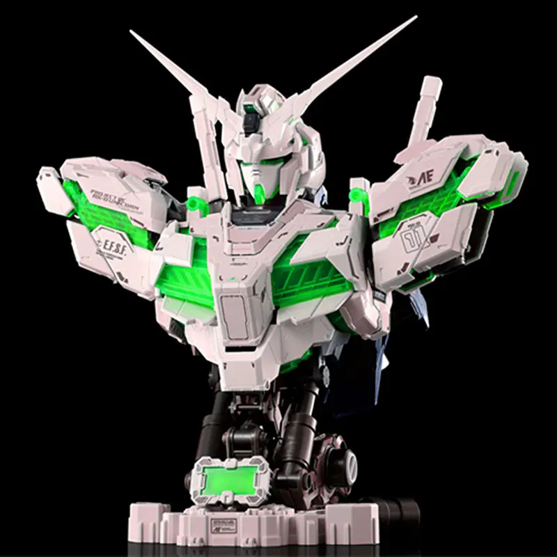 1//35 Scale RX-0 UNICORN GUNDAM Bust Assembled Model LED Light In Box In Stock