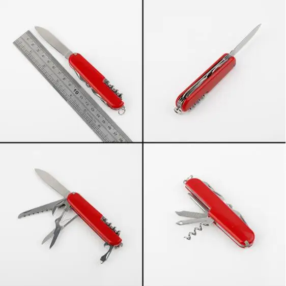 Красный Швейцарский чемпион швейцарский нож из нержавеющей стали многоцелевой складной армейский нож на открытом воздухе нож для выживания