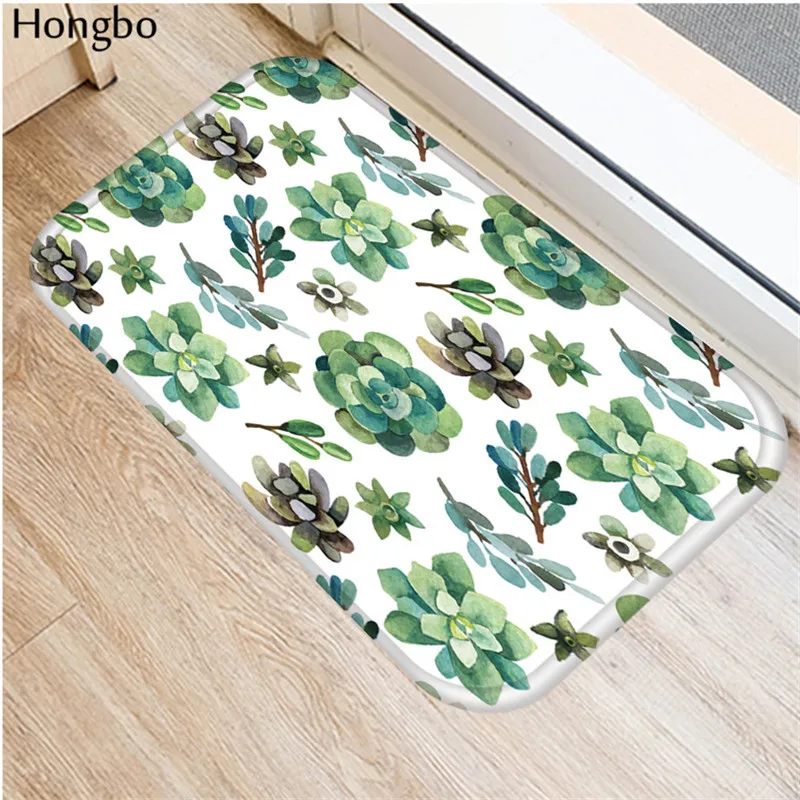 Нескользящий напольный коврик Hongbo 40*60 см с цветочным принтом уличные коврики