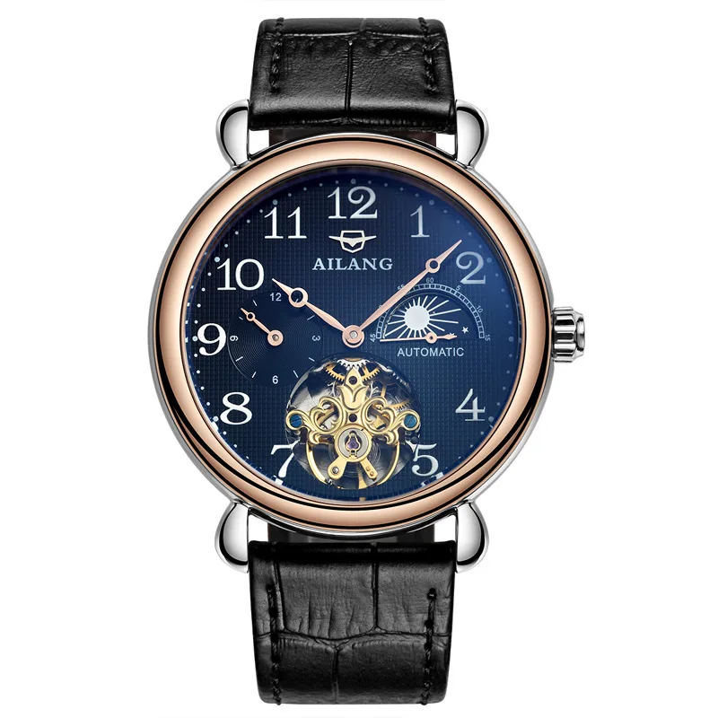 Топ бренд класса люкс AILANG Скелет Tourbillon часы Мужские автоматические механические