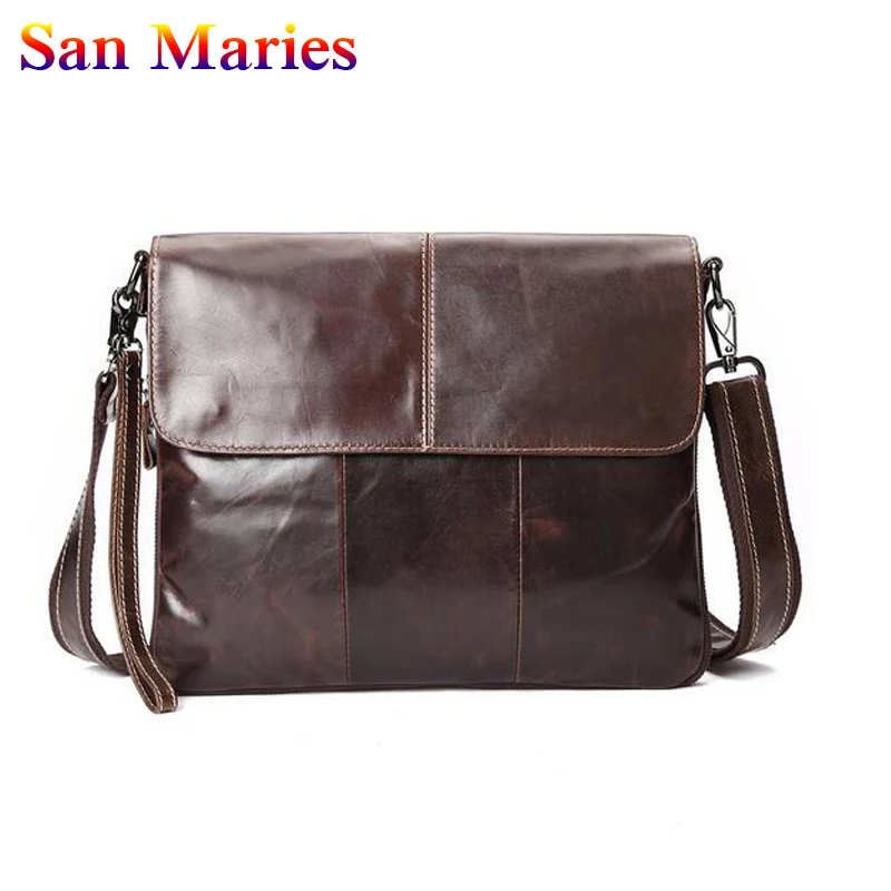 San Maries Messenger Bag Men Shoulder Bag Genuine Leather Male Crossbody Bags for Messenger Man Leather Bags Business San Maries Messenger Bag Men Shoulder Bag Genuine Leather Male Crossbody Bags for Messenger Man Leather Bags Business
