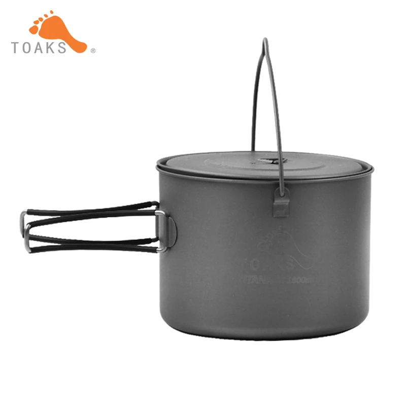 TOAKS Titanium Pot Camping Cooking Pots Picnic Hang Pot Ultralight