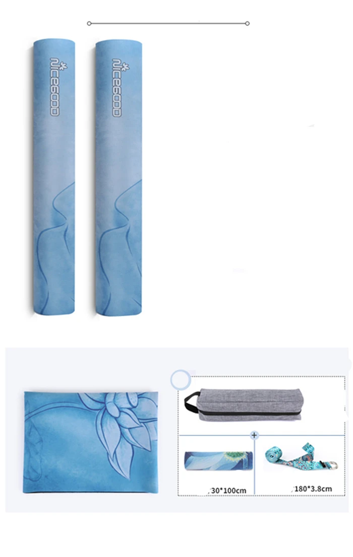 Бархатная кожа фитнес-коврик Натуральный каучук расширение и утолщение йога коврик цветной печати 1 мм йога коврик