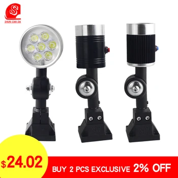 3W 7W Led Small CNC Machine Light garage Working Lamps with four-fixed base 24V 220V High Brightness lamps industrial lighting led machine light small machine working lamps metal hose freely bend lamps 12v 24v 220v high brightness for machining center