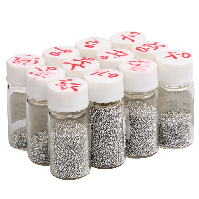 

Sn63Pb37 25k/ bottle leaded solder ball for bga reballing tools 0.2/0.25/0.3/0.35/0.4/0.45/0.5/0.55/0.6/0.65/0.76MM