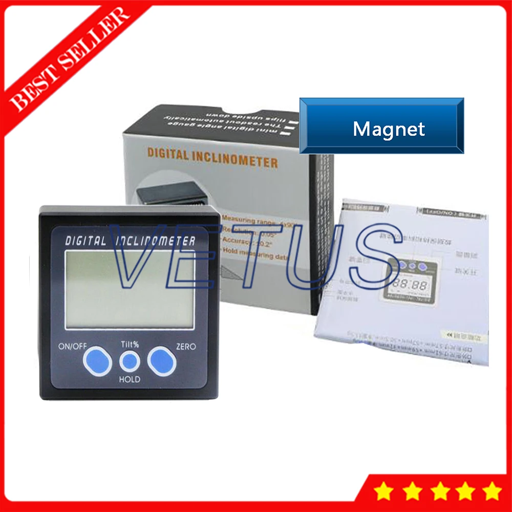 

Digital Inclinometer Angle Gauge Meter Protractor 360 Degrees Magnetic Base With Plastic Material Inclinometer 5315-90A