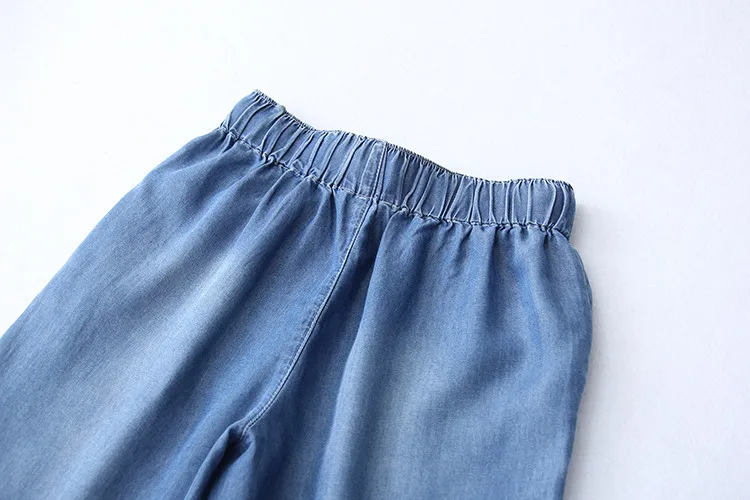 Новые летние узкие джинсовые брюки карандаш повседневные винтажные с высокой талией женские новые джинсы длинные штаны свободного кроя размера плюс 6XL/7XL Макси синие