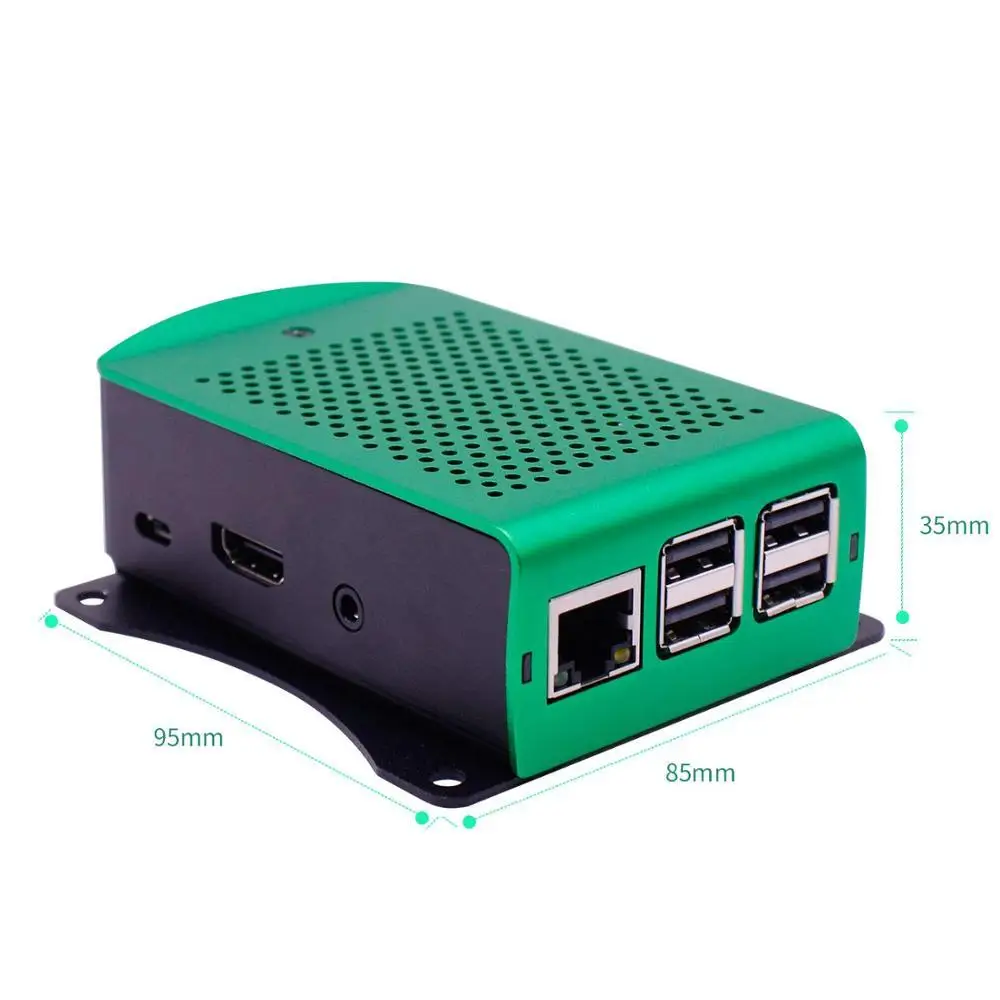 Чехол для Raspberry Pi 3 алюминиевый теплоотвод металлический корпус чехол RPI Model B