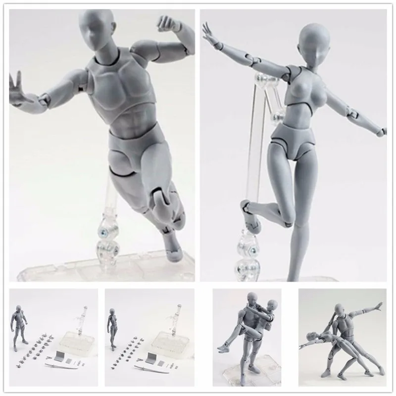 

S.H.Figuarts Body Chan DX Set Action Figure Toy Female Kun Male DIY Variable Doll PVC Figure Model Anime Naked Puppets