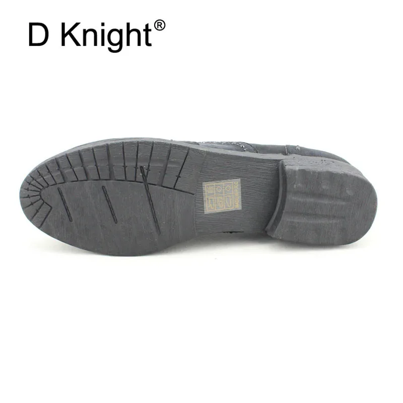 2018 Fashion Woman Spring Autumn Flat Oxford Shoes British Style Vintage Shoes Women Black Casual Retro Brogues Large Size 35-41 (9)
