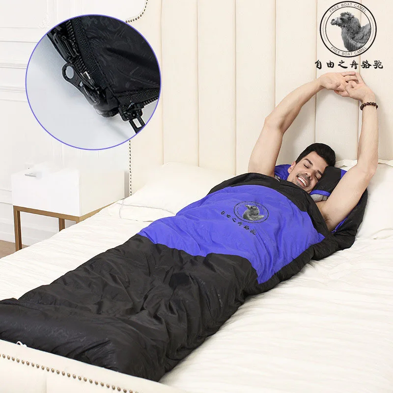  eiderdown sleeping bag outdoor autumn / winter single splicing portable warm eiderdown sleeping bag