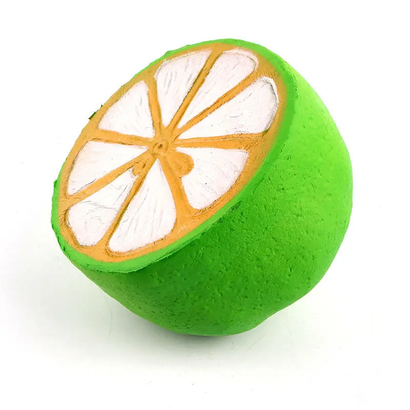 

Randomly Squishy Half Fresh Lemon Slow Rising Key Chains Stress Fake Fruit half lemon Ballchain Charm collections Baby Toy