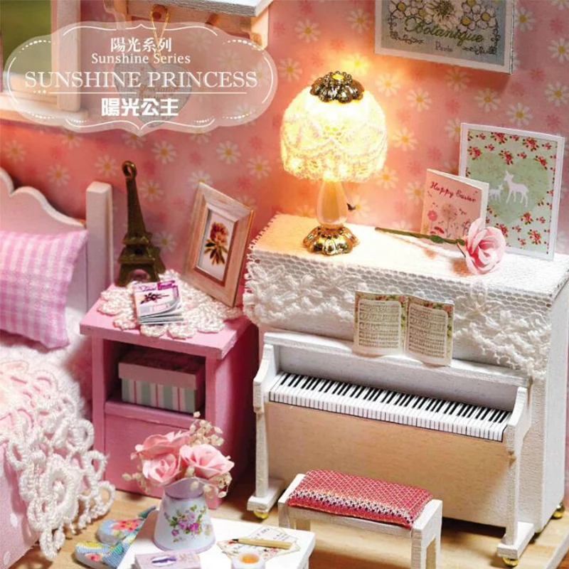 YunNaSi DIY деревянный миниатюрный кукольный домик casinha de boneca Miniatura модель пазла
