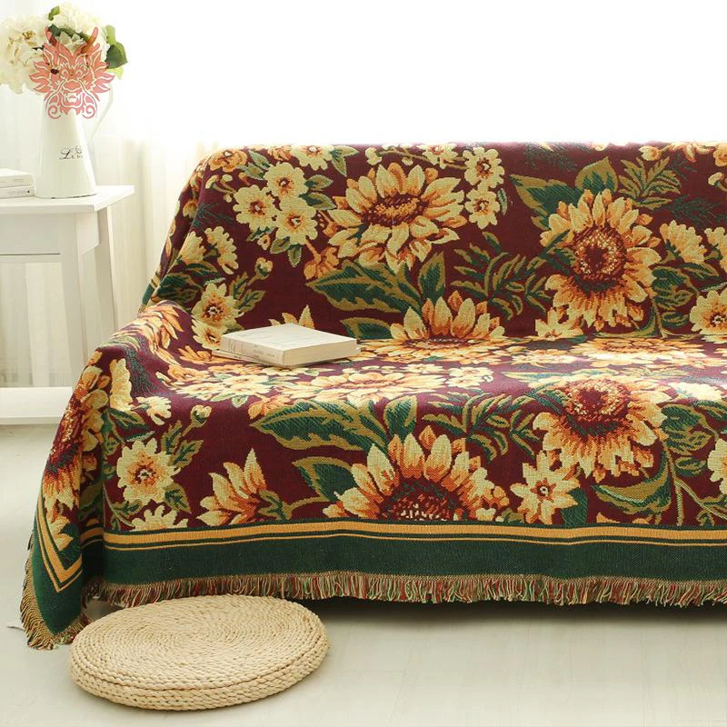 Aliexpress 100 Cotton Sofa Towel With Gerbera Duplex Print Aliexpress 100 Cotton Sofa Towel With Gerbera Duplex Print Chair Blanket Slip Resistant Vintage Cover Throws Free Ship Sp2208 From