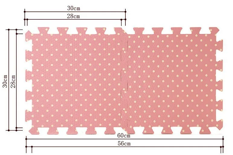 9 шт. EVA пены головоломки коврики розовая Петти-юбка детский коврик для ползания коврики Экологичная Мягкая