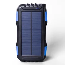1.8 W Outdoor Solar Charger 25000 mAh Portable Power Bank LED Flashlight Polymer Lithium-ion Battery MP4 mobile phone charging