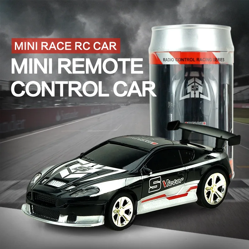 

Mini Race RC Car Multicolor Coke Can Mini Speed RC Radio Remote Control Micro Racing Car Toy Gift with Cool LED Head Lights