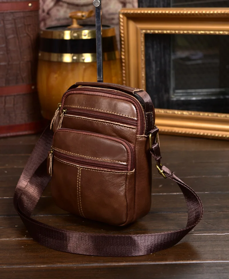 HUANILAI мужские сумки из натуральной кожи для мужчин, сумки через плечо, сумки для телефона, многофункциональные сумки из воловьей кожи DD02