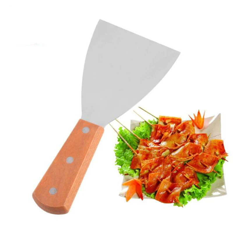 Лопатка-Лопатка для блинов с деревянной ручкой, стейк, пицца, блюдо, лопата, инструмент для выпечки кондитерских изделий, кухонная посуда