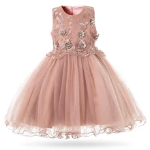 Mottelee Girls Party Dress Formal Flower Girl Wedding Birthday Dresses Sleeveless Tulle Elegant Princess Ball Gown for 2-11 Year flower girl dresses wedding ball gown sleeveless curl wedding princess girl dress
