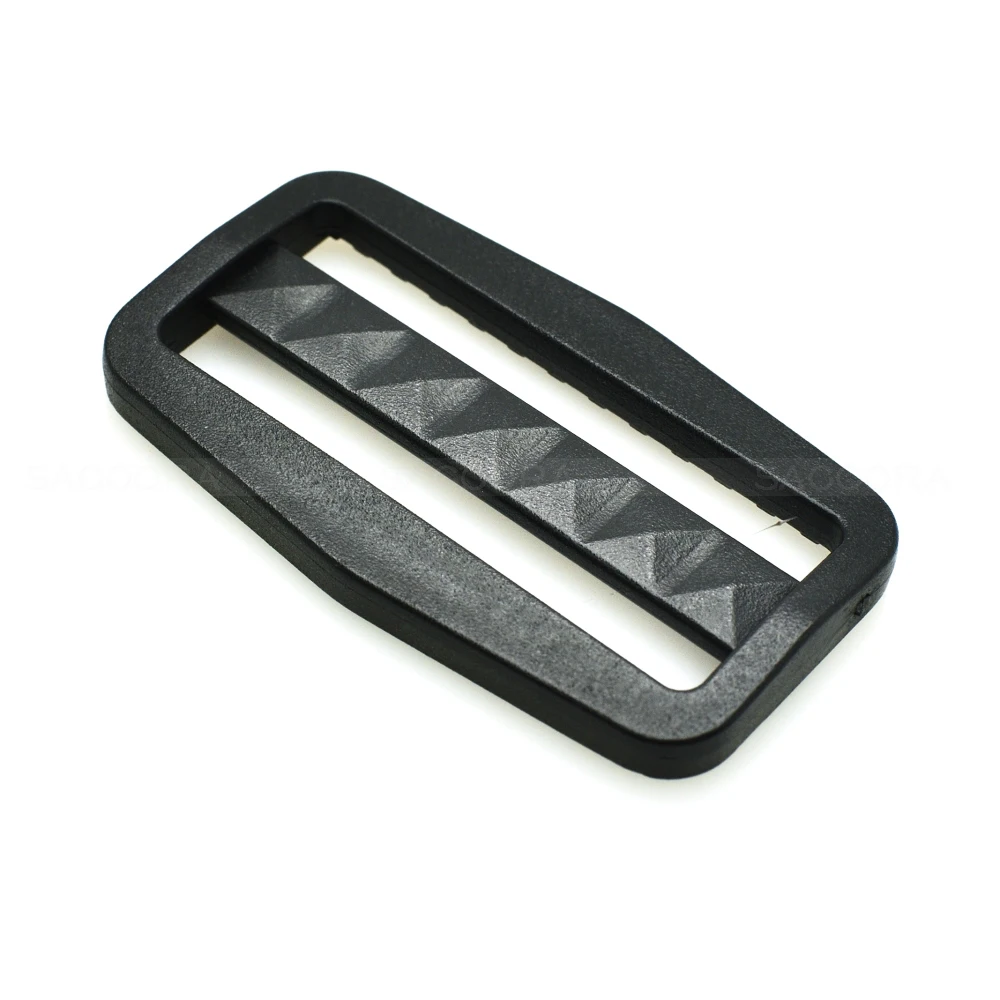 2" Plastic Tri Glide Slider Adjustable Buckle Black for Backpack Straps
