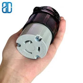 

Nema L5-20R Anti-drop Industrial Female Groungding Locking Connector Socket 2 Pole 3 Wire Electrical Plug 20A 125V