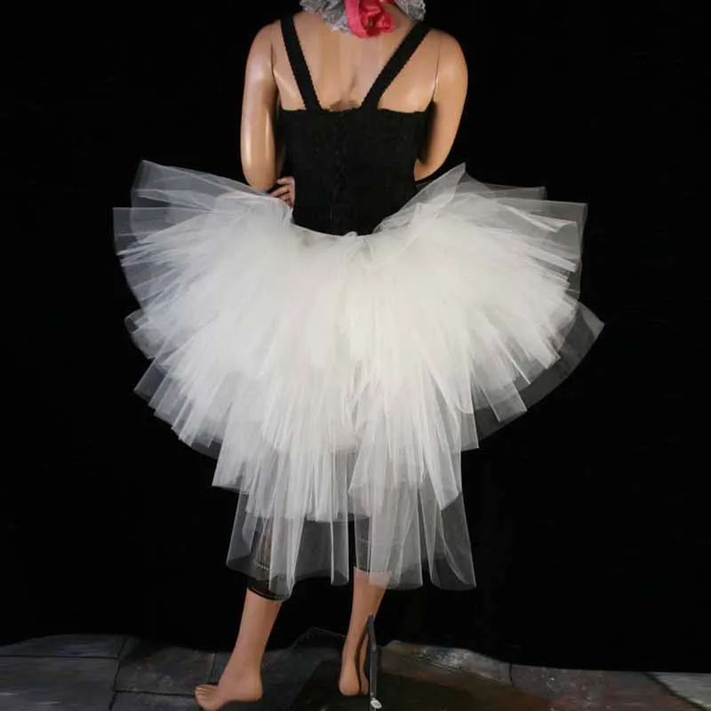Gothic Ivory Tutu Skirt Huge Puffy Adult Bridal Wedding Tulle Skirt
