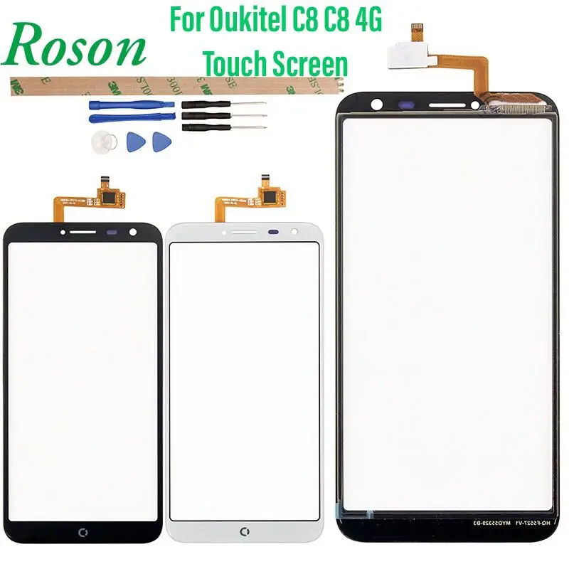 

Roson for Oukitel C8 C8 4G Touch Screen 5.5" Perfect Replacement Touch Panel For Oukitel C8 Phone Accessory +Tools +Film