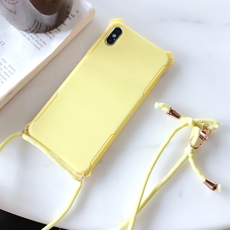 Простой Противоударный чехол карамельного цвета для iPhone SE 2020 11 Pro XS MAX X XR 8 7 6 S