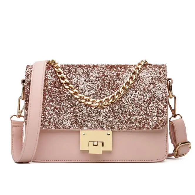 

Best selling 2019 new European and American fashion handbags Fashion small square bag trend wild shoulder bag Messenger bag