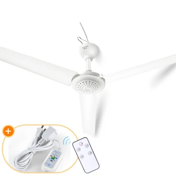 

Quality ABS Ceiling Fan Bedroom Mute Electric Fan 3 Fan Leaves Cooling Fan with 3m+ 4Gear Timed Extension Line 15W Hanging