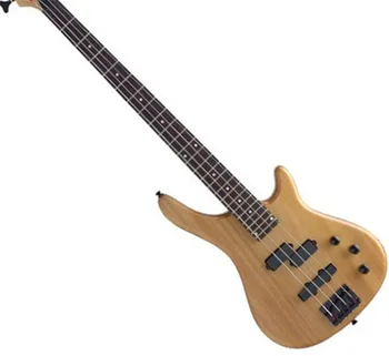 

Wood color 4-string electric bass, bass electric guitar, free shipping, can be customized
