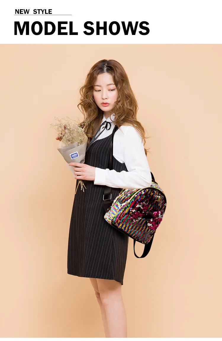 Mochilas Mujer 2019 Новые разноцветные блестки Для женщин рюкзак женский сумки на плечо милые рюкзаки с бантиками для рюкзак для девочек-подростков