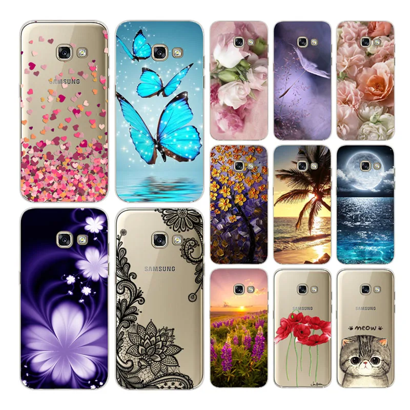 

For Samsung Galaxy A7 2017 A720F 5.7" Case Cover A720 Soft TPU Painted Back Protective 3D Soft TPU Silicon Case Galaxy A7 A720F