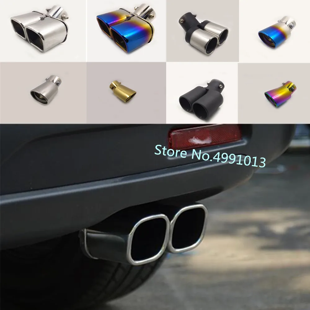

For Suzuki S-cross scross SX4 2017 2018 2019 Car Cover Stainless steel Muffler End Tail Pipe Dedicate outlet Exhaust 1pcs