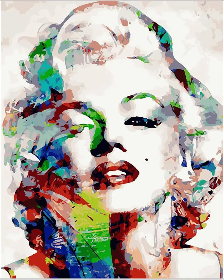 Одри Хепберн красочные печатные картины маслом "сделай сам" модульные картины Раскраска по номерам 40*50 см картины по номерам ремесла RS301 - Цвет: zq6359