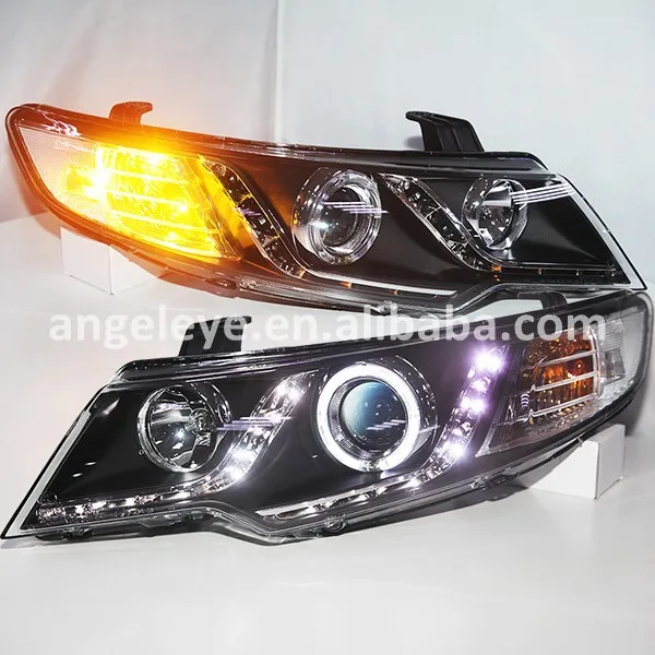 2009 2013 год для KIA Cerato Forte светодиодный ные фары Angel Eyes LD|led angel eyes|angel eyes headlightled |