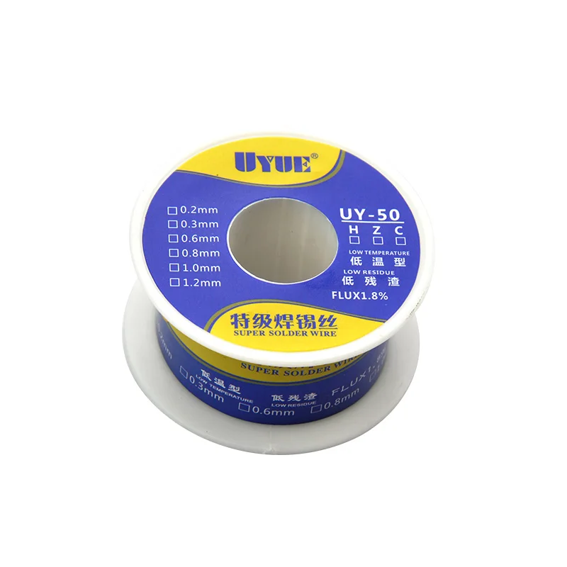 

UYUE 0.3mm 0.6mm 0.8mm 1mm 1.2mm 38g Tin Solder Wire Flux 1.8% for iPhone Motherboard Repair And Soldering