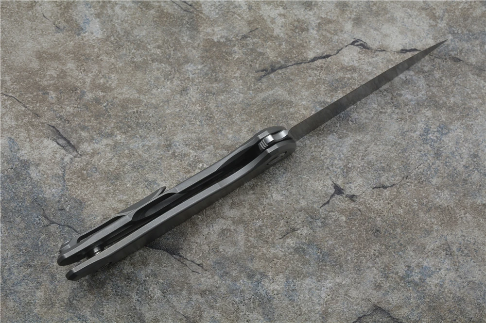 Зеленый шип F95 складной нож D2 лезвие TC4 титановая ручка плоский Открытый Отдых Охота сумка инструмент