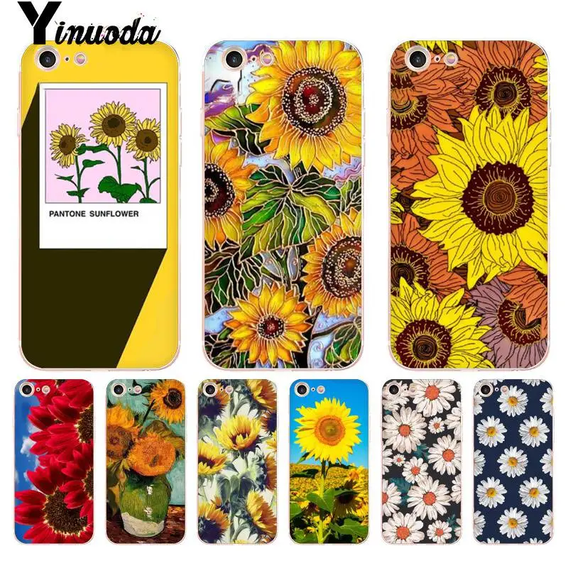 

Yinuoda Van Gogh Sunflowers Transparent Phone Cover Case for iPhone 8 7 6 6S Plus X 5 5S SE XR XS XSMAX11 11pro 11promax