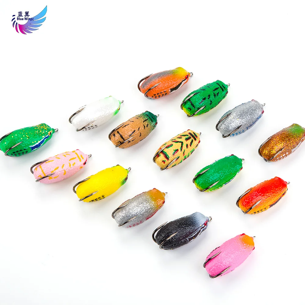 

5PCS/combo soft bait long casting shot big frog for big black fish thunder game