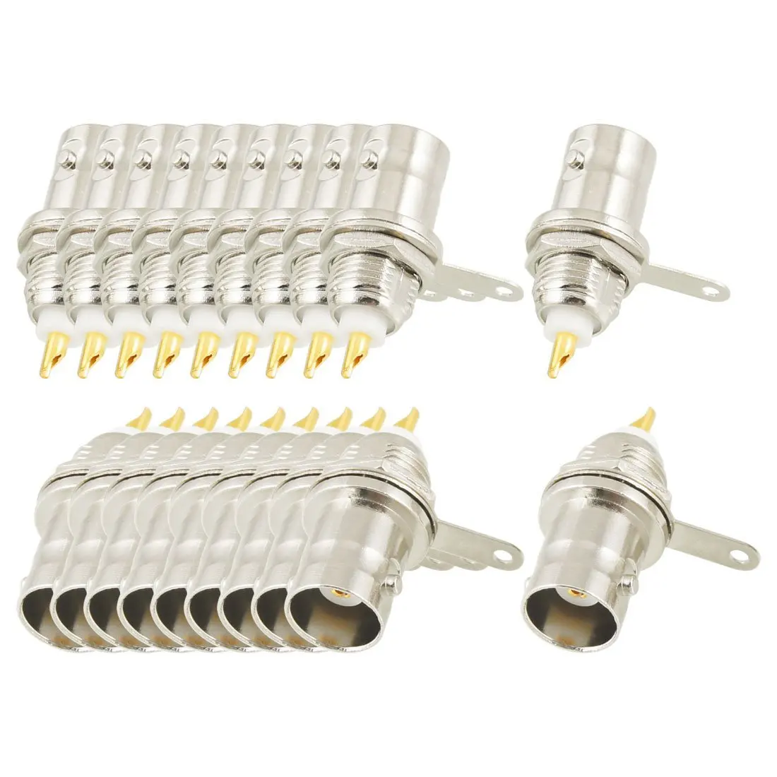 High Quality 10 Pcs X Bnc Female Nut Bulkhead Solder Rf Connector Adapters huismerk kopen in de aanbieding High Quality 10 Pcs X Bnc Female Nut Bulkhead Solder Rf Connector Adapters huismerk kopen in de aanbieding